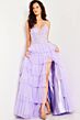 Jovani 37190 Layered Skirt Embroidered Bodice Dress