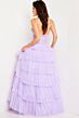 Jovani 37190 Layered Skirt Embroidered Bodice Dress