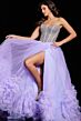 Jovani 37199 Ruffle Hem Beaded Corset Dress
