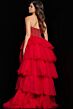 Jovani 37210 Layered Skirt Beaded Corset Dress
