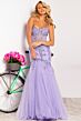 Jovani 37249 Sheer Corset Strapless Sweetheart Dress