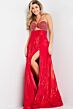 Jovani 37253 Beaded Bust Pleated Skirt Dress