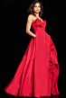 Jovani 37266 Strapless Sweetheart 3D Floral Dress