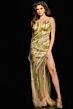 Jovani 37325 High Slit Sequin Illusion Dress