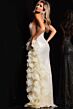 Jovani 37344 Ruffle Slit One Shoulder Dress
