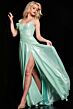 Jovani 37383 Shoulder Cape Asymmetrical Waist Dress