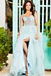 Jovani 37438 Ruffle Skirt Illusion Top Dress