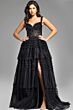 Jovani 37438 Ruffle Skirt Illusion Top Dress