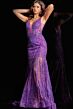 Jovani 37541 Illusion Skirt Plunging Neck Dress