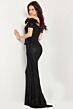 Jovani 37562 Feather Sleeves Sequin Dress