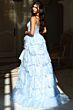 Jovani 37630 Layered Skirt Floral Sequin Dress
