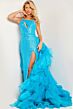 Jovani 37689 Ruffle Overskirt Sequin Dress