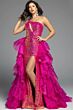 Jovani 37689 Ruffle Overskirt Sequin Dress