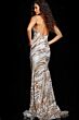 Jovani 37964 Plunging Neckline Sequin Dress