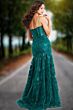 Jovani 38004 Floral Embroidery Sheer Corset Dress
