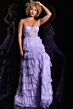 Jovani 38165 Ruffle Skirt Sheer Corset Dress