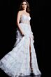 Jovani 38165 Ruffle Skirt Sheer Corset Dress