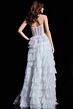 Jovani 38165 Ruffle Skirt Sheer Corset Dress