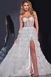 Jovani 38165 Ruffle Skirt Sheer Corset Dress