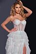 Jovani 38165 Ruffle Skirt Sheer Corset Dress