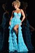 Jovani 38167 Layered Skirt Corset Top Dress