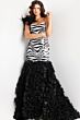 Jovani 38359 Ruffle Skirt Sequin Top Dress