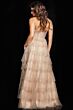 Jovani 38431 Layered Skirt Corset Top Dress