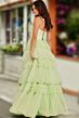 Jovani 38477 Ruffle Skirt Plunging Neck Dress