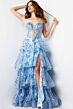 Jovani 38528 Layered Skirt Illusion Corset Dress
