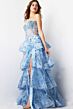 Jovani 38528 Layered Skirt Illusion Corset Dress