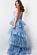 Jovani 38528 Layered Skirt Illusion Corset Dress