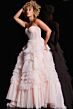 Jovani 38540 Ruffle Skirt Lace Corset Dress