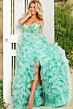 Jovani 38606 Ruffle Skirt Corset Top Dress