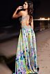 Jovani 38733 Floral Print Cutout Dress