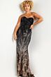 Jovani 38746 Off The Shoulder Cape Ombre Sequin Dress