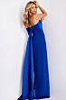 Jovani 38864 Long Cape Off The Shoulder Dress