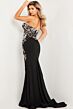 Jovani 38933 High Slit Embroidered Dress