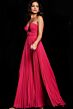 Jovani 39139 Lace-Up Bodice Pleated Dress
