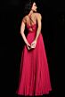 Jovani 39139 Lace-Up Bodice Pleated Dress