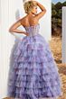 Jovani 39149 Ruffle Skirt Sheer Corset Dress