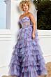 Jovani 39149 Ruffle Skirt Sheer Corset Dress