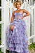Jovani 39149 Ruffle Skirt Sheer Corset Dress