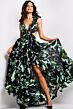 Jovani 39420 Criss Cross Waist Floral Print Dress