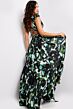 Jovani 39420 Criss Cross Waist Floral Print Dress