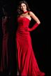 Jovani 23985 Reverse Halterneck High Slit Dress