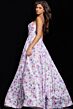 Jovani JVN38218 Floral Print Spaghetti Straps Dress
