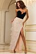 Jovani 29497 Fringe Skirt Strapless Sweetheart Pageant Dress