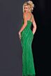 Jovani 34010 High Slit One Shoulder Embellished Dress