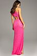 Jovani 34011 Embellished One Shoulder Cutout Dress