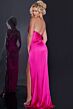 Jovani 37079 High Slit Faux Wrap Strapless Dress